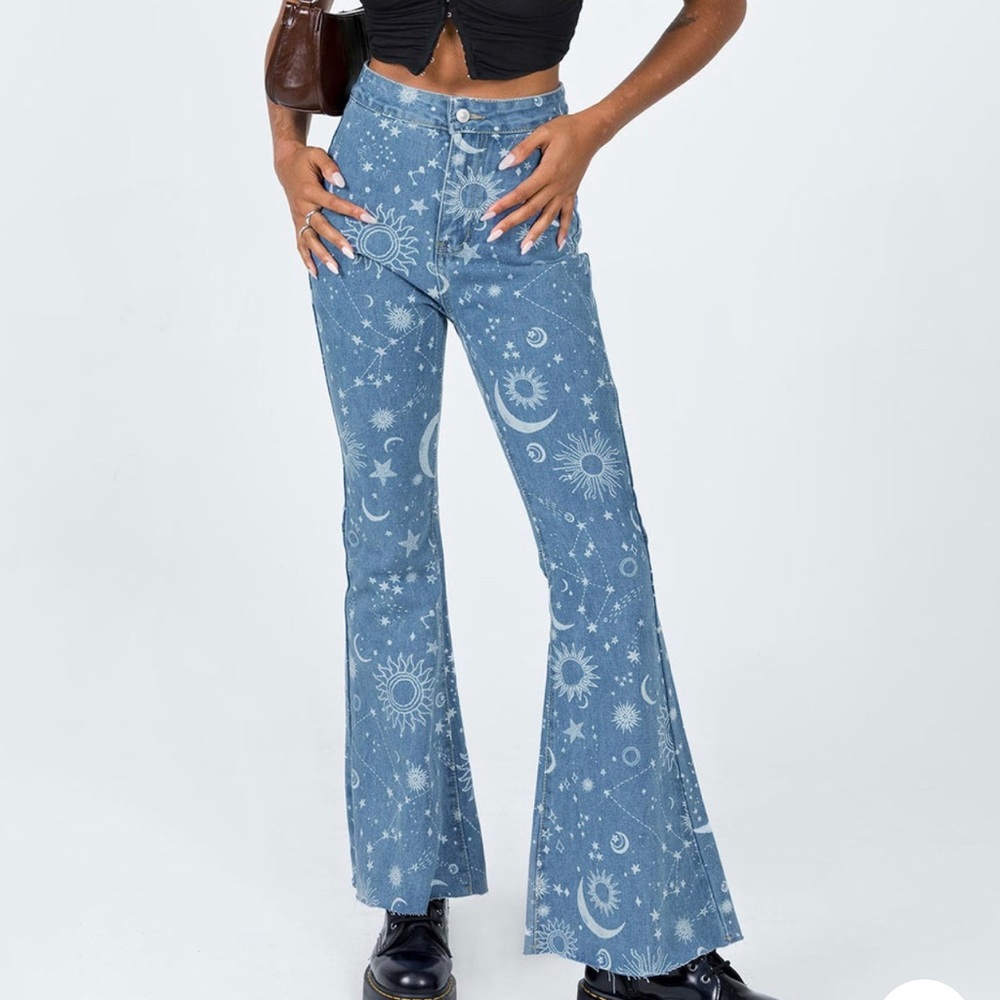 Princess Polly denim flare jeans